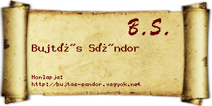 Bujtás Sándor névjegykártya
