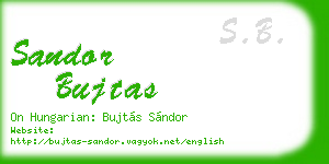 sandor bujtas business card